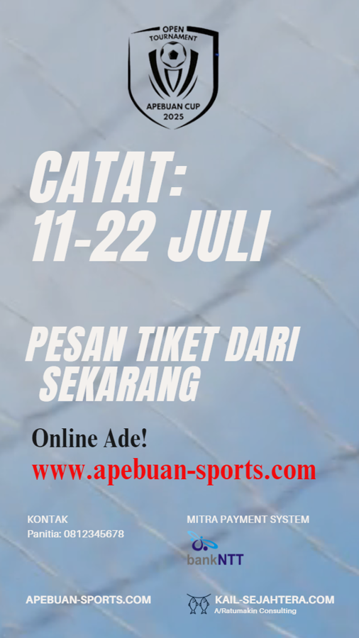 Apebuan Cup 2025-Tiket Penonton